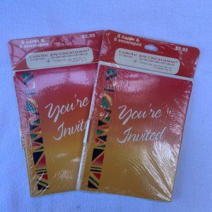 Vintage Carole Joy Creations "You're Invited" Invitations - 2 Packs